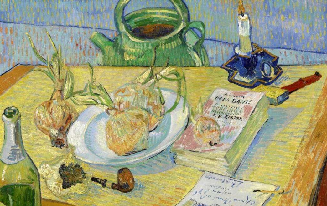 van Gogh, Natura morta con piatto di cipolle